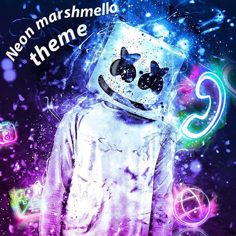 Neon Marshmello Blue Colorful Theme Hd Phone Wallpaper Pxfuel