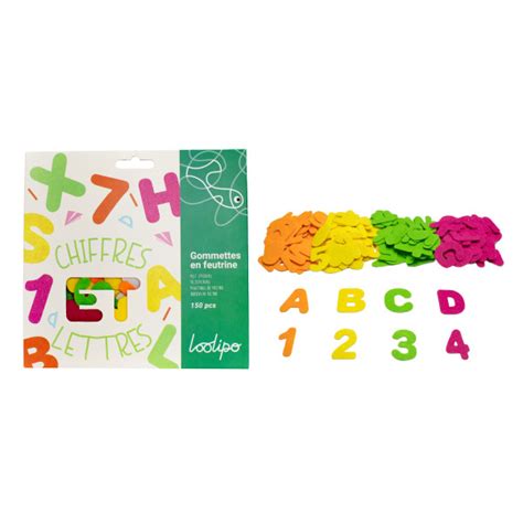 Felt Stickers Numbers And Letters Loolipo