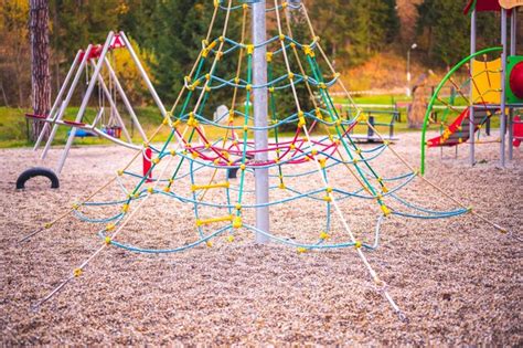 Premium Photo Colorful Playground On Yard In The Park Colorful