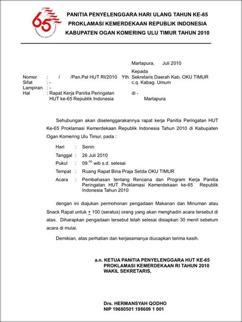 Contoh Surat Permohonan Dana Untuk Kegiatan Agustus Ke Pimpinan