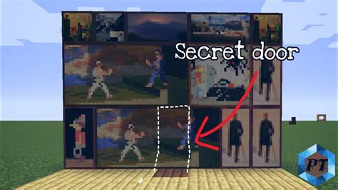 How To Make Secret Painting Door In Minecraft Youtube