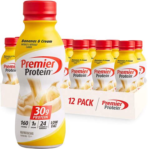 Premier Protein Shake Bananas And Cream 30g Protein 1g Sugar 24