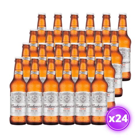 24x Cerveza Budweiser Zero Alcohol Botellín 330cc