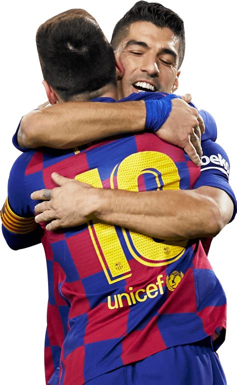 Lionel Messi & Luis Suarez football render - FootyRenders