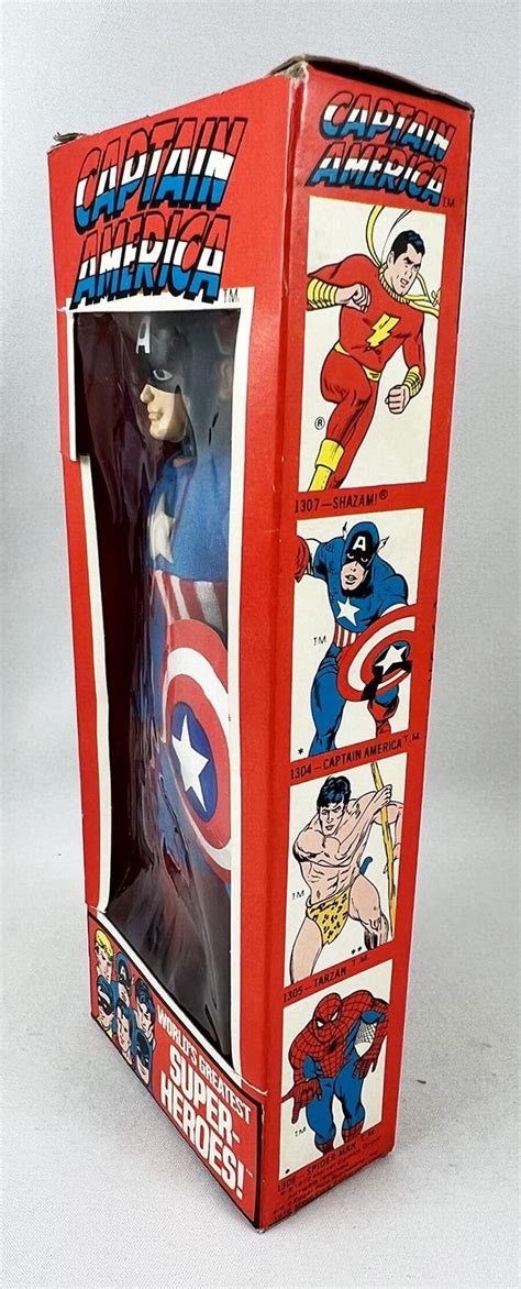 Mego World S Greatest Super Heroes Captain America Cm Neuf En Boite