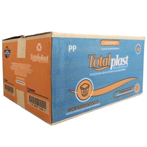 Pote Plast Pp Kit Tampa Transp Retangular Ml Totalplast X Und