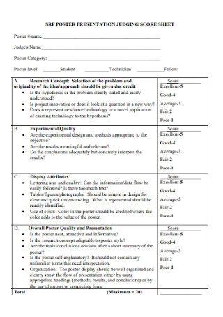 44 Judging Score Sheet Templates For Cheerleading Competitions