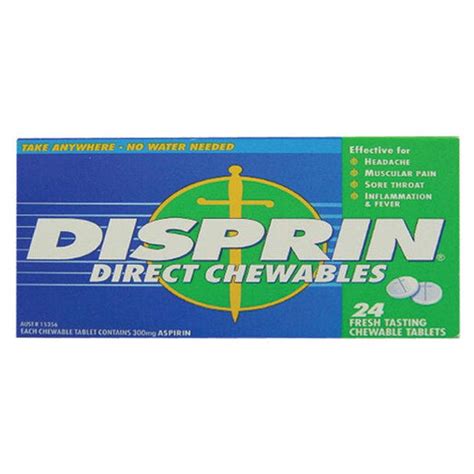 Disprin Direct Chewables 24 Tablets Ozchemist Australia