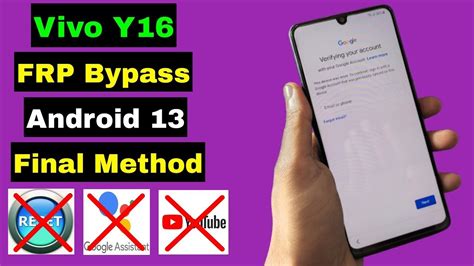 Vivo Y16 FRP Bypass Android 12 13 Without PC Vivo Y16 Bypass FRP Google