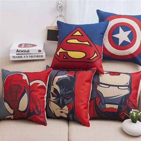 Digital Cartoon Printed Decorative Throw Pillow Covers 16 x 16 inch ...