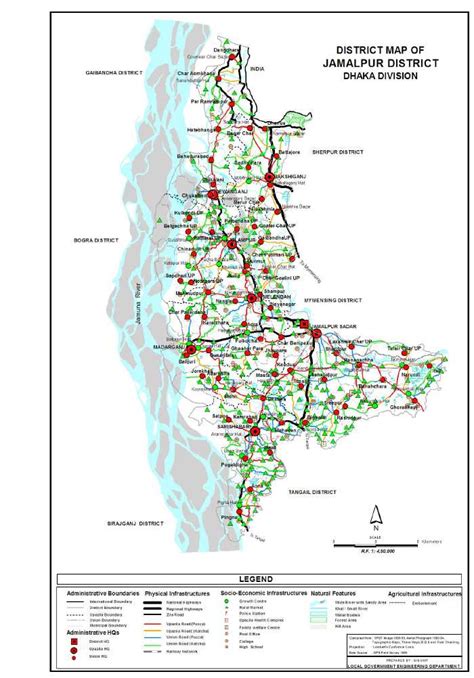 Maps of Bangladesh: Jamalpur District