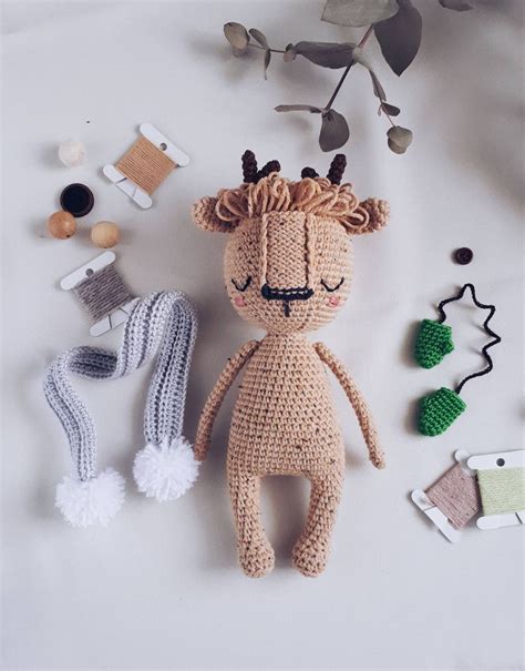 Reindeer Crochet Pattern By Sasha Koffer Etsy