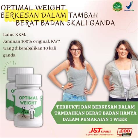 SUPLEMENT TAMBAH BERAT BADAN OPTIMAL WEIGHT VITAMIN GEMUK UBAT