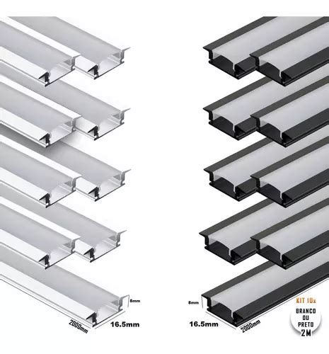 Barras M Perfil Slim Alum Nio Mm Embutir Madeira Gesso Frete Gr Tis