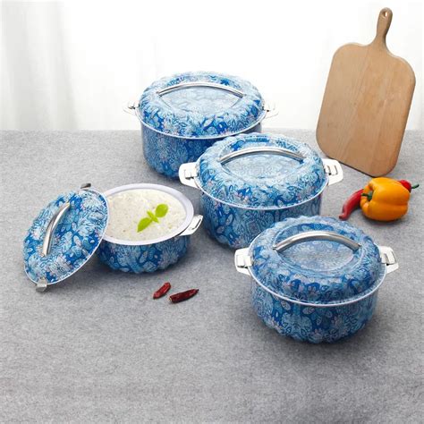 Insulated Hot Pot Casserole Double Wall Food Warmer Casserole Set Of