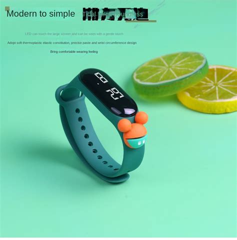 Cartoon Doll Watch Toy M3 Waterproof Silicone Lighting Sport Child Led