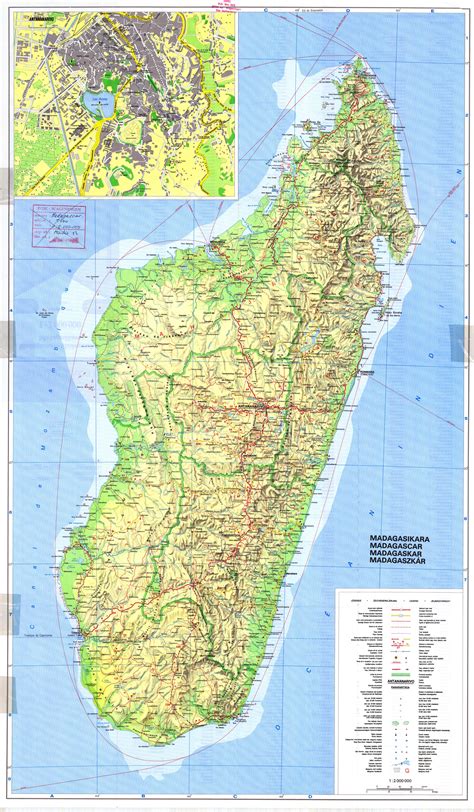 Madagascar Topographic Map