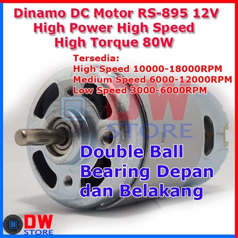 Jual Dinamo Dc Motor Rs V V V V High Speed Rpm Power