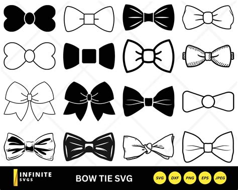 Bow Tie Svg, Bow Tie Clipart, Bow Tie Silhouette, Bow Tie Cut File, Bow Tie Vector, Ribbon Bow ...