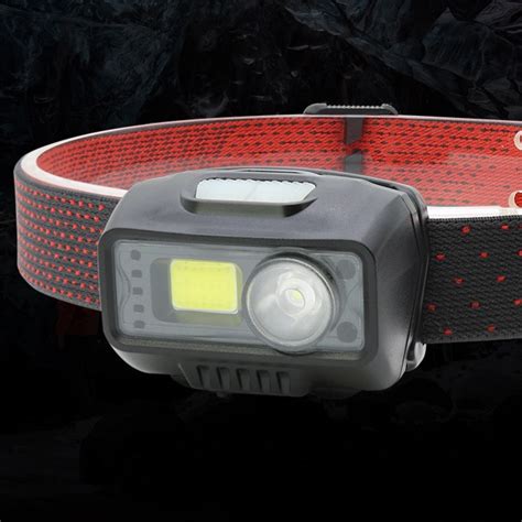 500 Lumen Outdoor Emergency Camp Head Torch Lighting With Red Warning