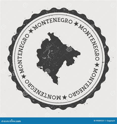 Sello De Goma Redondo Del Inconformista De Montenegro Con Ilustraci N