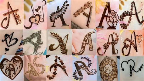 Alphabet Mehndi Design A E H K M S Mehndi Design A To Z Letter Tattoo