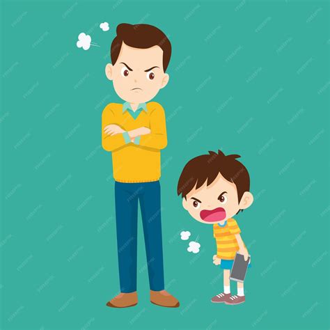 Premium Vector | Parent angry to kid addicted phone
