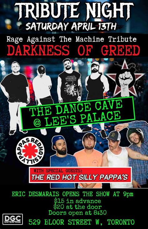 Tickets For Tribute Night Darkness Of Greed With The Red Hot Silly Pappa S In Toronto From