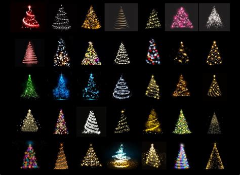 51 Christmas Tree Lights Overlays Sparkling Tree Photoshop Etsy