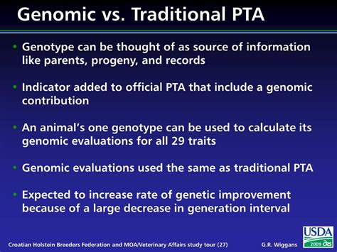 PPT Overview Of The Dairy Genetic Evaluation System PowerPoint