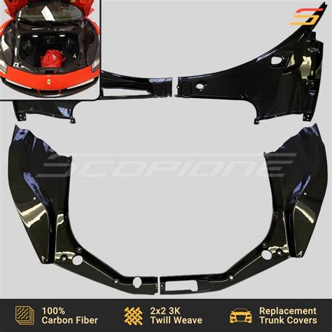 Scopione Carbon Fiber Top Bonnet Trunk Covers For Ferrari Gtb Spider