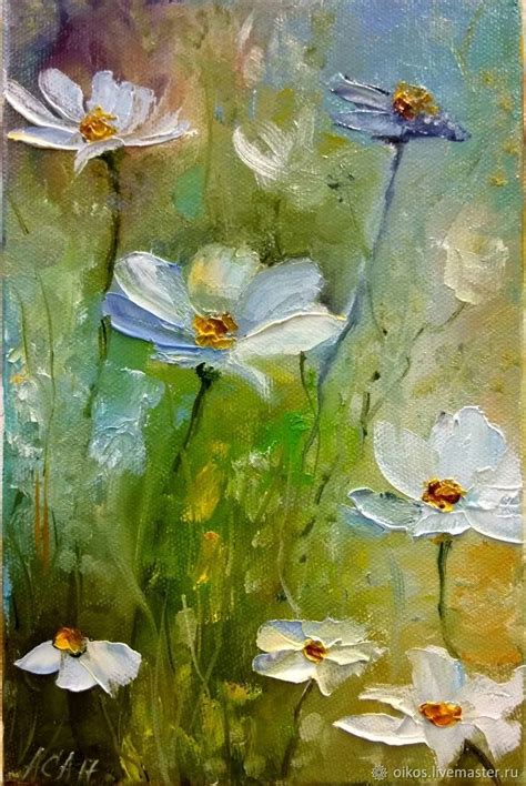 Field Of Daisies Painting at PaintingValley.com | Explore collection of ...