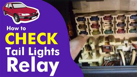 How To Check Tail Light Relay Corolla Car Dashboard And Park Light