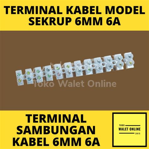 Jual Terminal Sambung Kabel Model Sekrup Mm A Sambungan Kabel Listrik