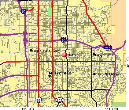 Salt Lake Zip Code Map Map