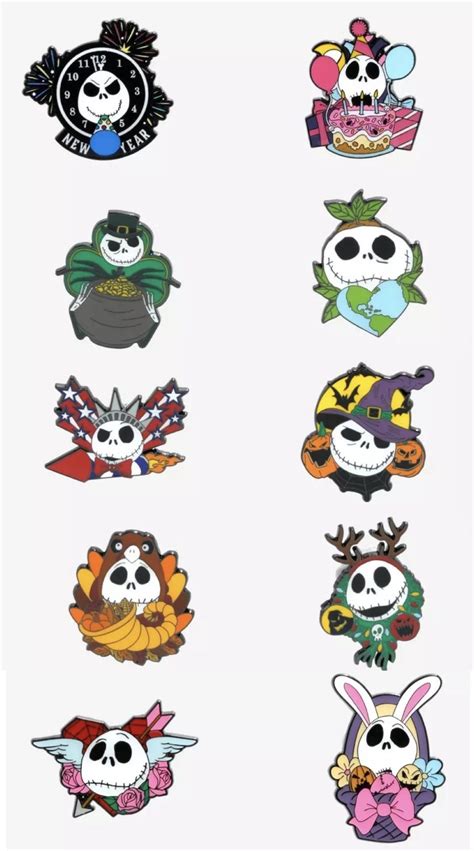 The Nightmare Before Christmas Jack Holidays Blind Box Pin Set At Hot