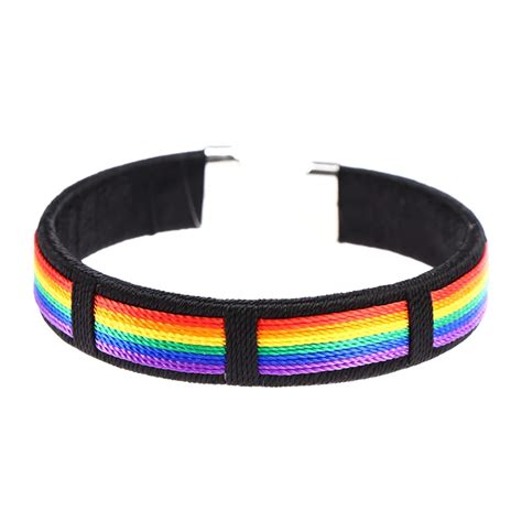 Pulseras De Orgullo Arco Ris Para Hombres Y Mujeres Brazalete Abierto Lgbt Gay Lesbiana Bisexual