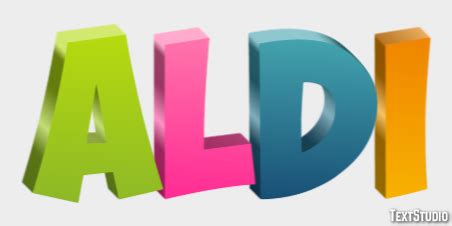 Aldi | Multi-color For The New Year | Text Effect Generator