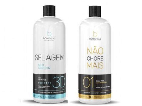 Kit Borabella Selagem Sealant Silk 3D 1l Shampoo Antiresíduos Não