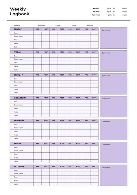 Sugar Blood Pressure Log - 12 Free PDF Printables | Printablee