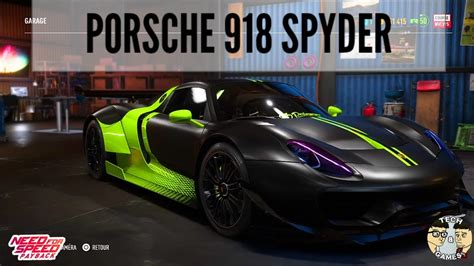 Nfs Payback Porsche Spyder Customization Widebody Youtube