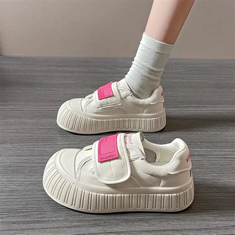 Buy Chunky Velcro Platform Sneakers Shoptery