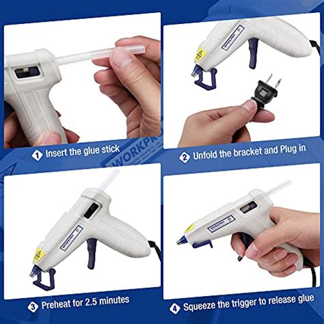 WORKPRO Mini Hot Glue Gun Kit 20pcs Hot Glue Sticks Included Lightweight Hot Melt Glue Gun For