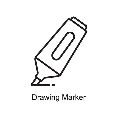 Drawing Marker vector outline Icon Design illustration. Art and Crafts ...