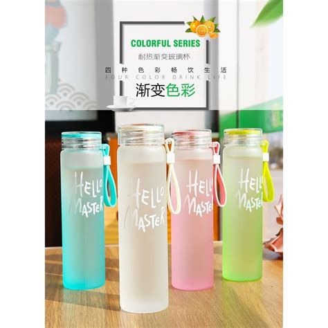 Jual Botol Minum Kaca Hello Master Travel Infused Water Drink Bukan