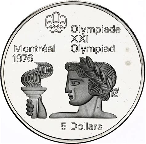 Dollars Lisabeth Ii Olympiades De Montr Al Flamme Canada