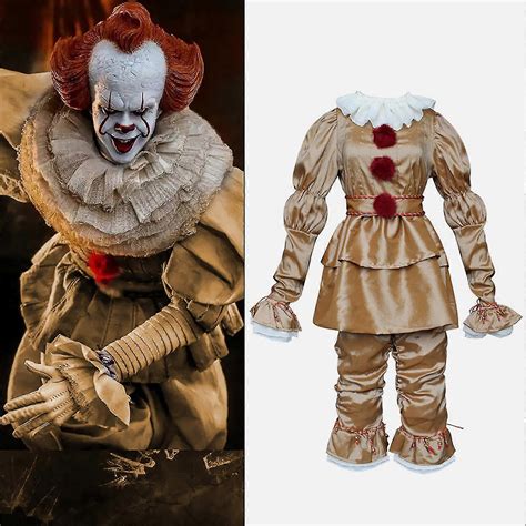 Halloween Clown Costume Makeup Cosplay It The Movie Pennywise Deluxe