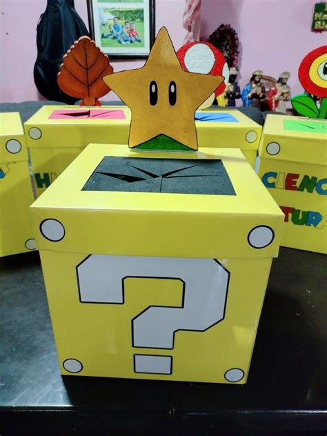 Caja mágica Decoracion de mario bros Dulceros de mario bros