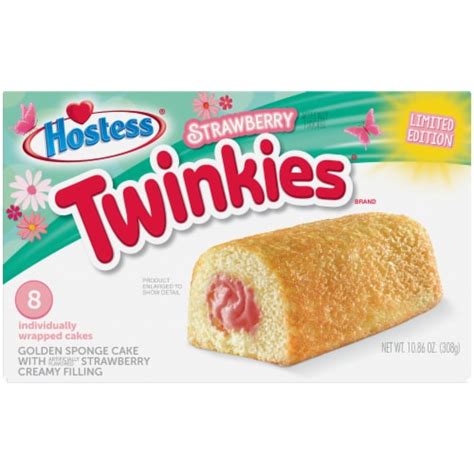 Hostess Cream Filled Strawberry Twinkies 8 Ct Frys Food Stores