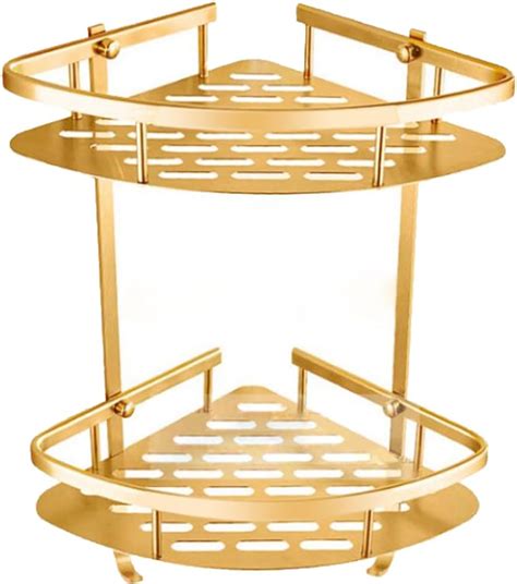 Navaris Corner Shower Caddy Set Of 2 No Drilling Bathroom Shelves